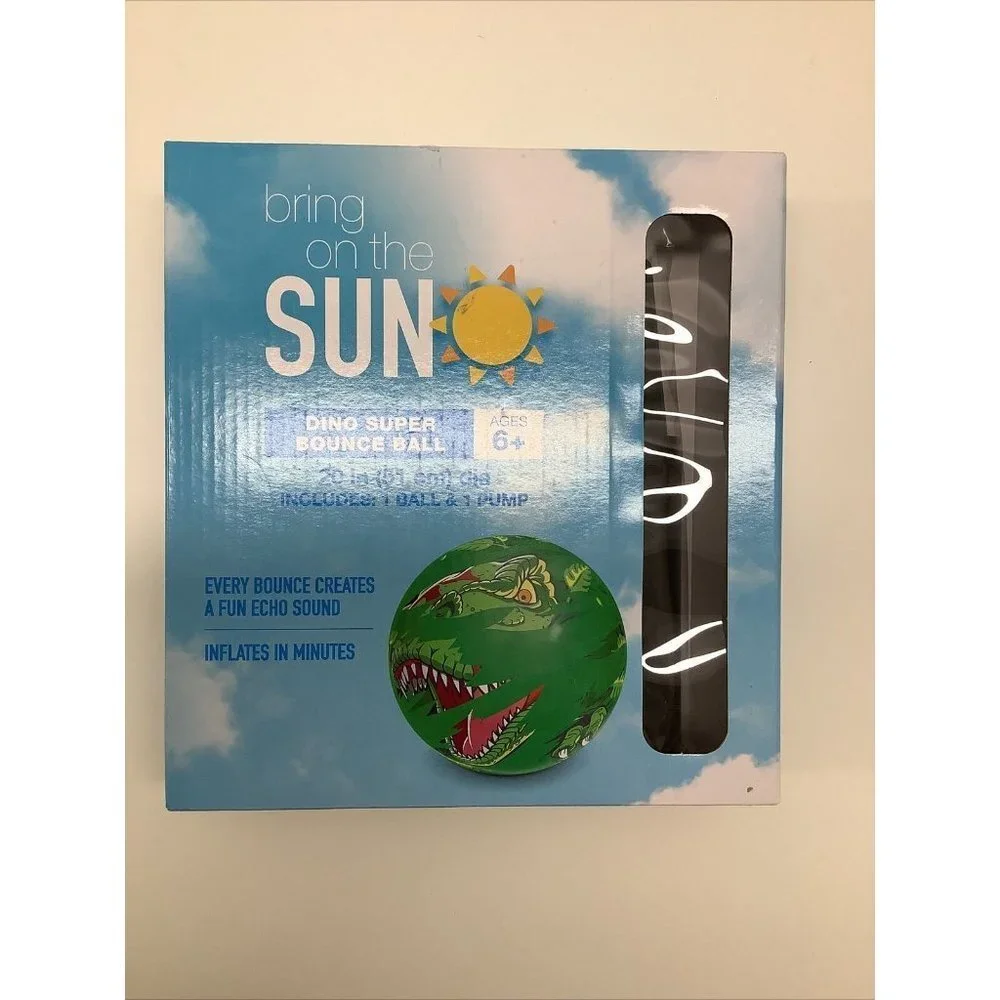 Bring On The Sun 🦖Dino Super🏐 Bounce Ball 6+  New in Box